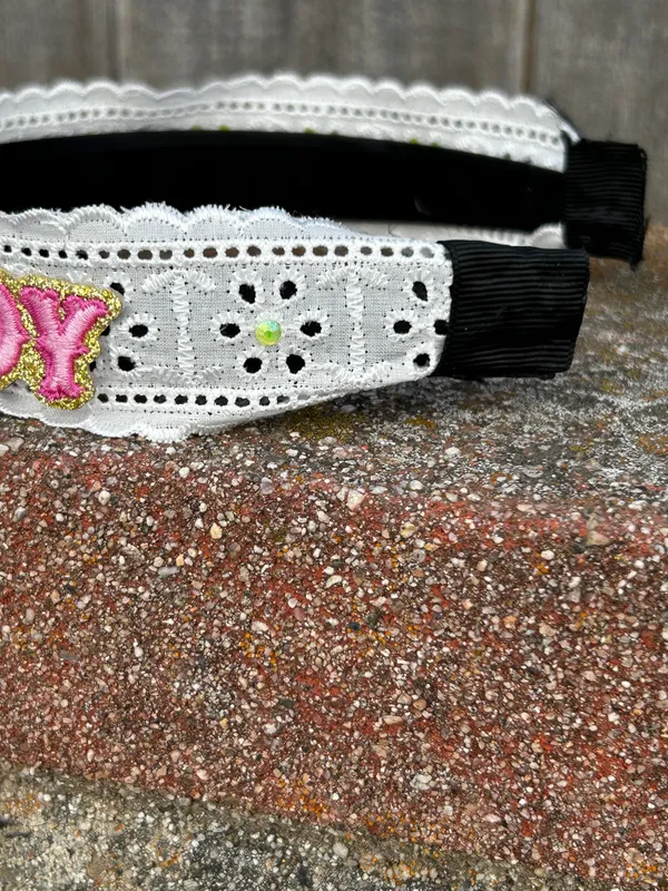 Western howdy patch with crystals headband brand new handmade - Image 4