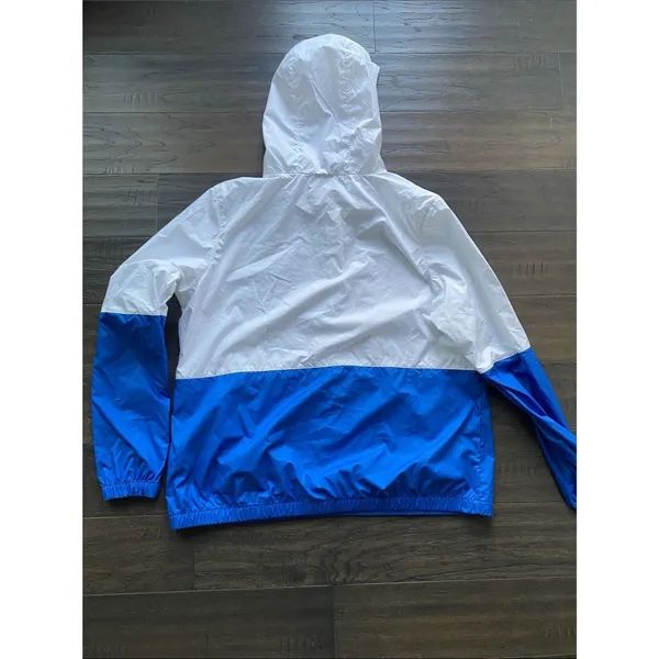 Nike Air Force White and Royal Blue Half-Zip Windbreaker Womens Sz Large - Image 5