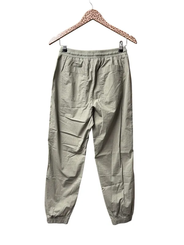 Pact Womens Stretch Poplin Joggers Cotton Blend Pants Shadow Light Green Small - Image 3
