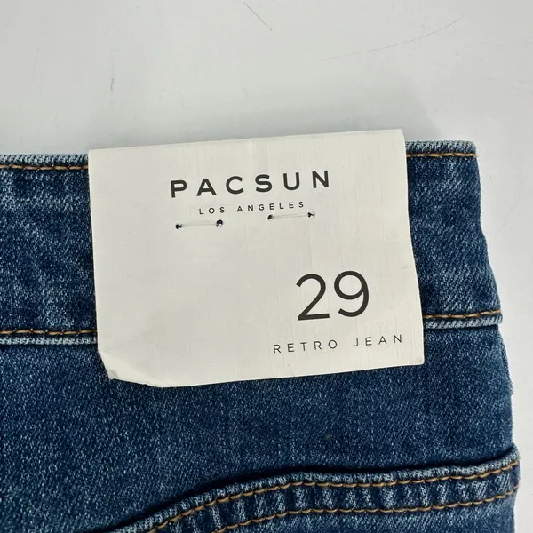 PacSun Retro Jeans Womens 29 Blue Denim Patches Mom High Rise New - Image 4