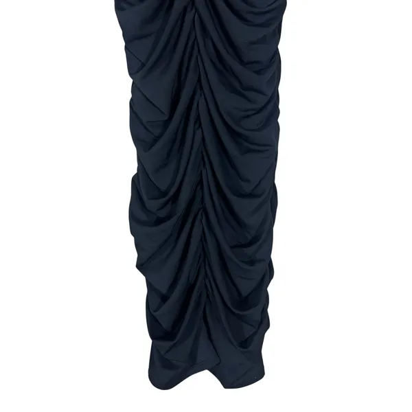 NWT Abercrombie & Fitch Ruched Cutout Bodycon Mini Dress Black Chic Edgy Size S - Image 4