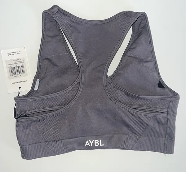 AYBL Balance V3 Seamless Sports Bra in Charcoal Grey - Medium - Image 4