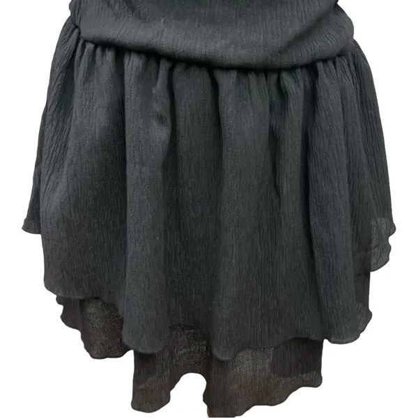 CIDER Women's Summer Cocktail Dress - Tube Ruched Ruffle Mini Dress SIZE L - Image 9