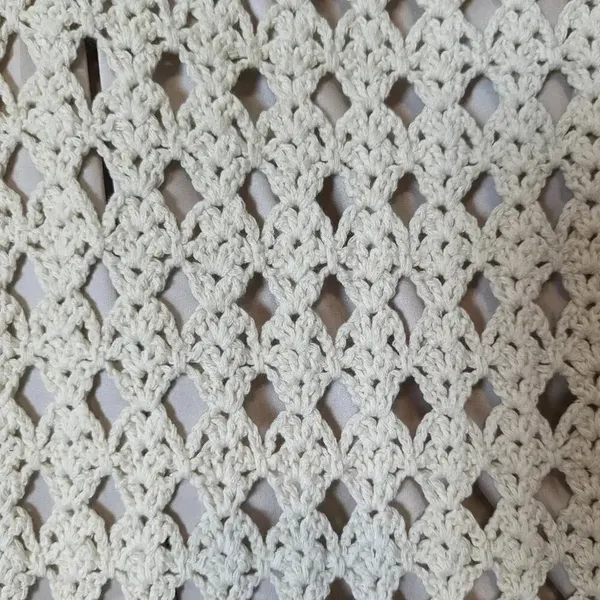 Eleven Six Shaya Crochet Midi Dress w/ Fringe Ivory Cotton Resort Wear Old Money - Image 6