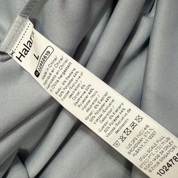 Halara Cloudful Mock Neck Oversized Sweatshirt Light Blue Grey Women Large NWT - Image 7