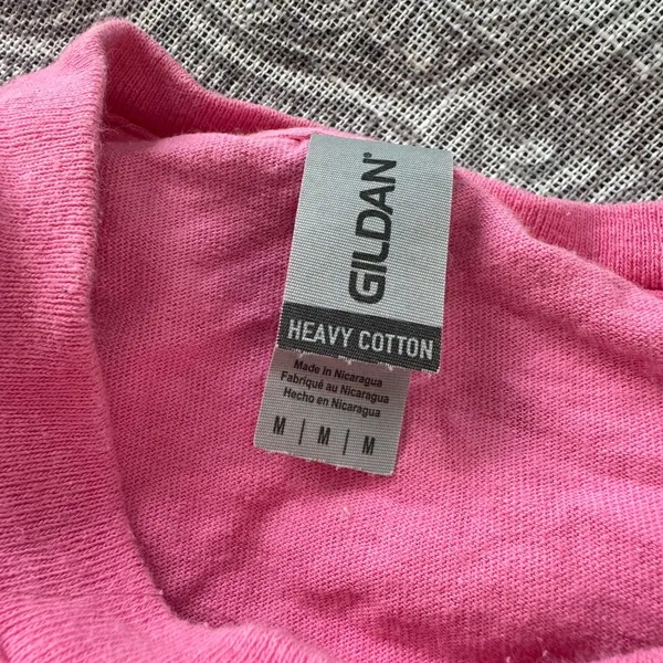 Gildan Pink Heavy Cotton T-Shirt - Image 3