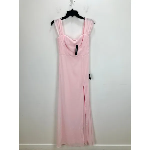 Lulus Magical Magnetism Light Pink Off The Shoulder Maxi Dress Formal Small NWT - Image 5