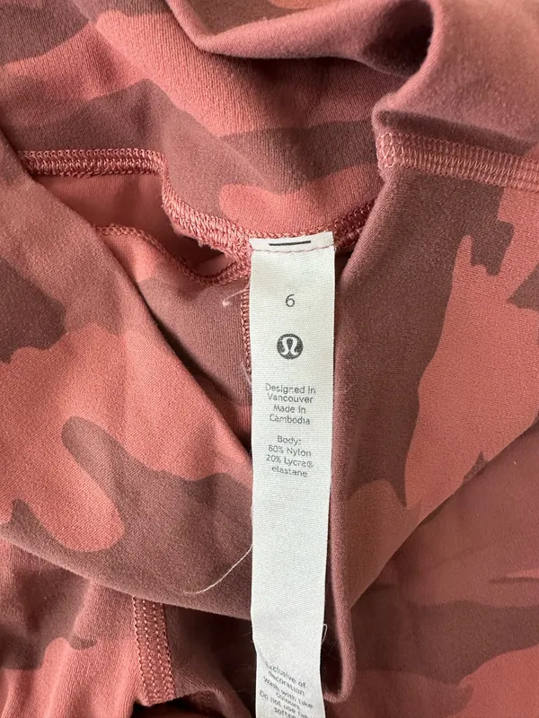 Red Lululemon Camo Leggings Align - Image 3