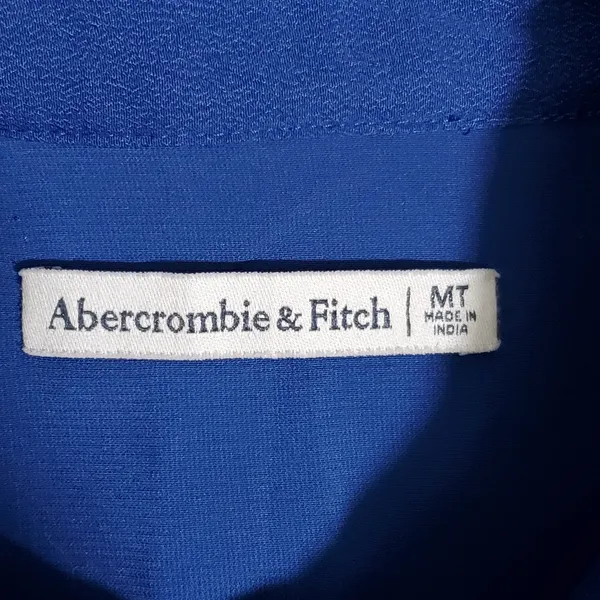 Abercrombie & Fitch PLEATED FLIRTY MATTE SHIRTDRESS - Shirt dress‎ blue Size MT - Image 5