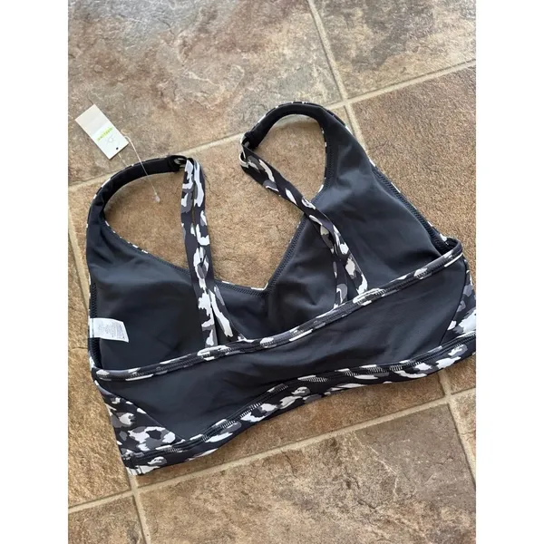 Offline By Aerie Goals Plunge Sports Bra Gray Size Large - Image 8