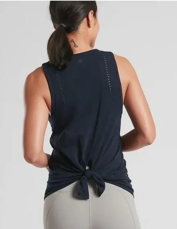 Athleta Foothill Tank top split back Black medium - Image 13