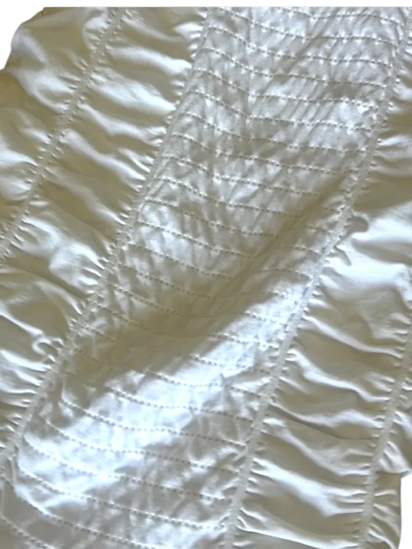 Guess vintage 90’s white strapless body con dress lettuce hem fishtail - Image 2
