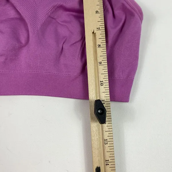 Fabletics Sports Bra Womens Small Purple Crisscross Back Seamless Yoga‎ Running - Image 3