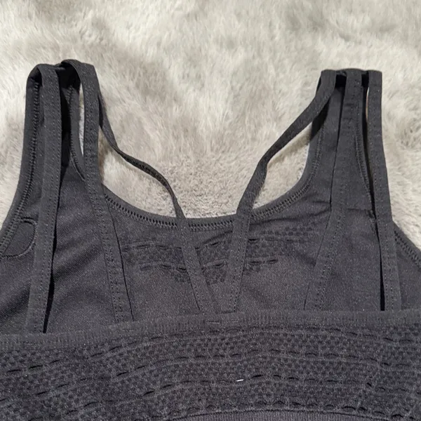Gymshark XS Black Mesh Detail Sports Bra - Image 3