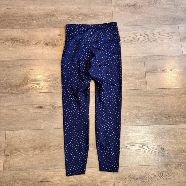 Nike Dri-FIT Womens Medium M‎ Blue Polka Dot High Waisted Yoga Running Leggings - Image 2