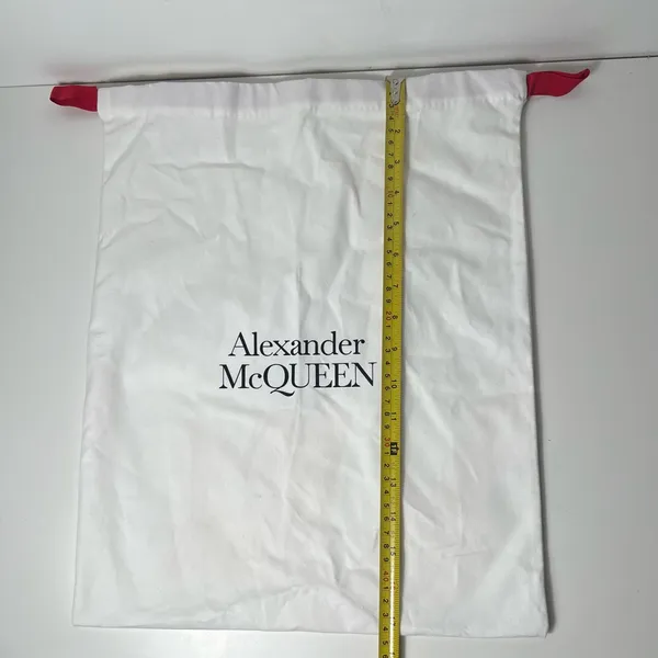 Alexander McQueen AMQ Authentic Large White Cotton Purse Bag Shoe Dustbag - Image 4