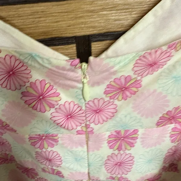 J. Crew Pink‎ And White Floral Cotton Dress Size 12 - Image 5