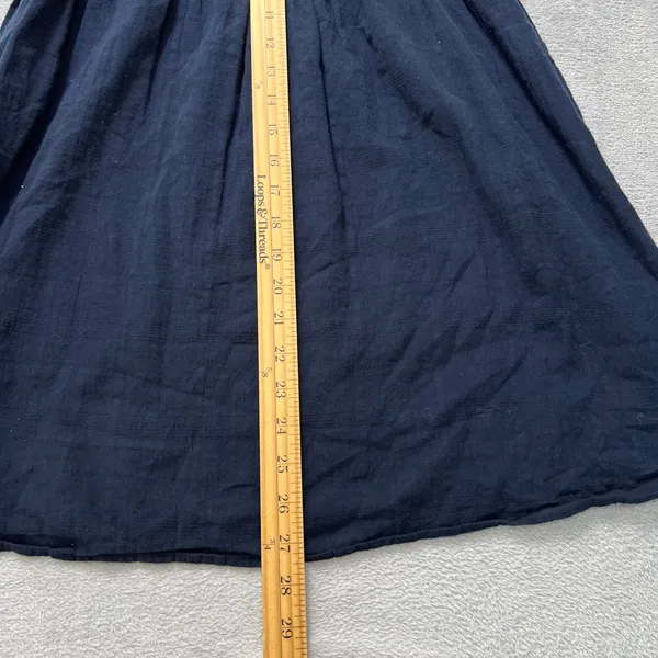 Miss‎ Me Navy Boho Embroidered Ruffle Strap Mini Dress Women's Large Lined Rayon - Image 10