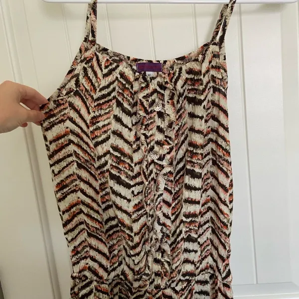 YJ‎ Collection women’s patterned jumpsuit — medium Brown - Image 2