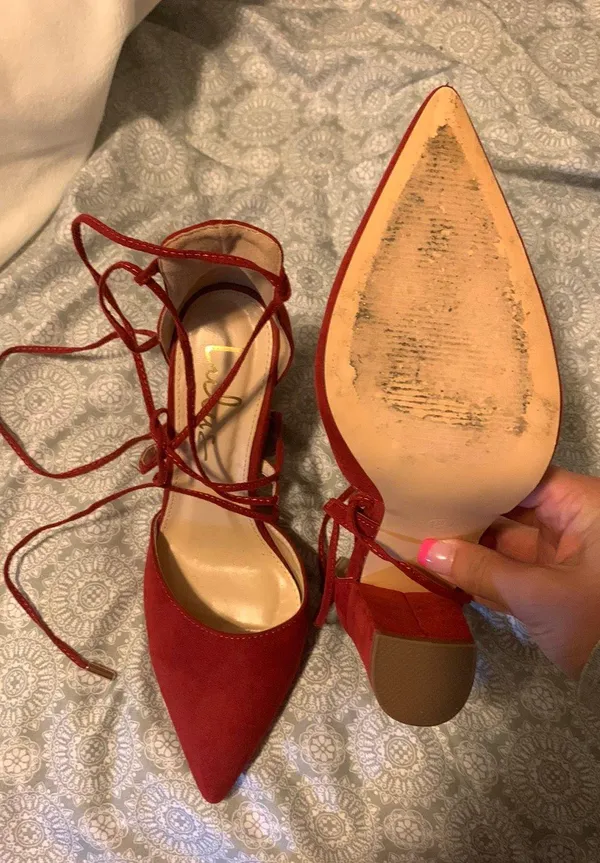 Lulus Red Lace-Up Heels - Image 2