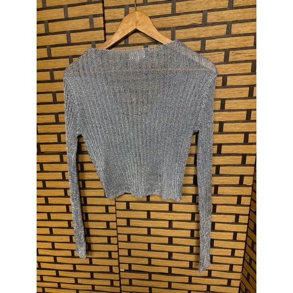 Superdown‎ Gray Metallic Top Size Small - Image 2