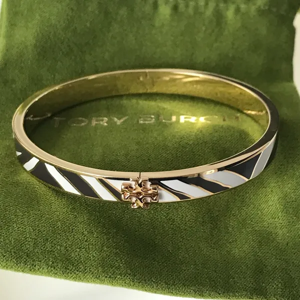 NWOT Tory Burch Gold and Black Striped Bracelet - Image 3