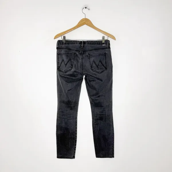 MOTHER Denim The Looker Crop Jeans Size 28 Gray Lines & Shadows - Image 4