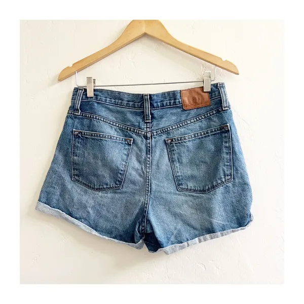 J.CREW Denim Shorts Womens Size 28 Blue Denim Cuffed Medium Wash Pocket Preppy - Image 2