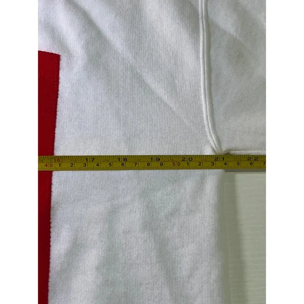 Totally Hype Wisconsin Badgers White Graphic Raw Hem Sweatshirt‎ Womens Medium - Image 8