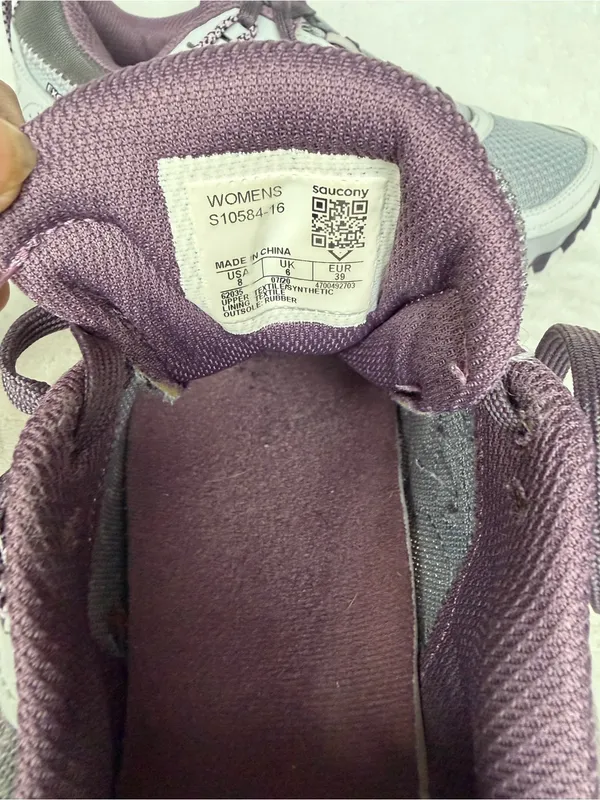 Saucony Excursion TR14 Sneakers Womens 8 Gray Purple Trail Running Walking Shoe - Image 9