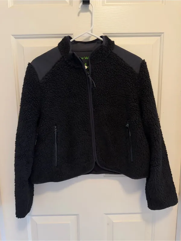 Outdoor Voices Candy Fleece Jacket Black Size Small - Image 3