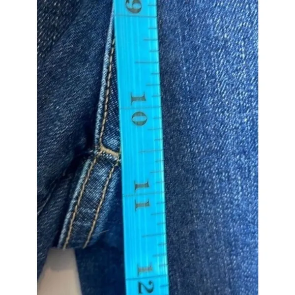 Uniqlo Wide Leg Crop Jeans Raw Hem High Rise - Image 7