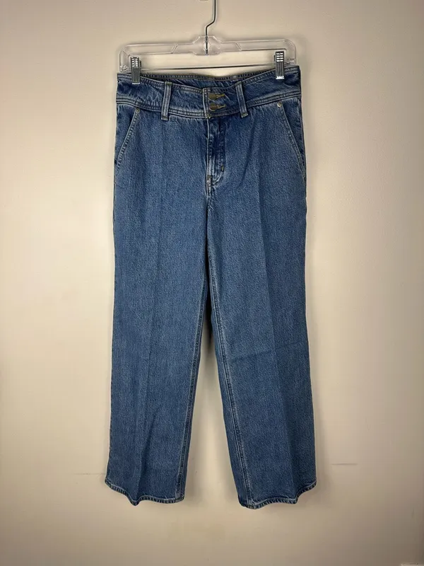 J.‎ Crew Slim Wide Leg Stacked Buttons High Rise Women’s Sz 26 - Image 2