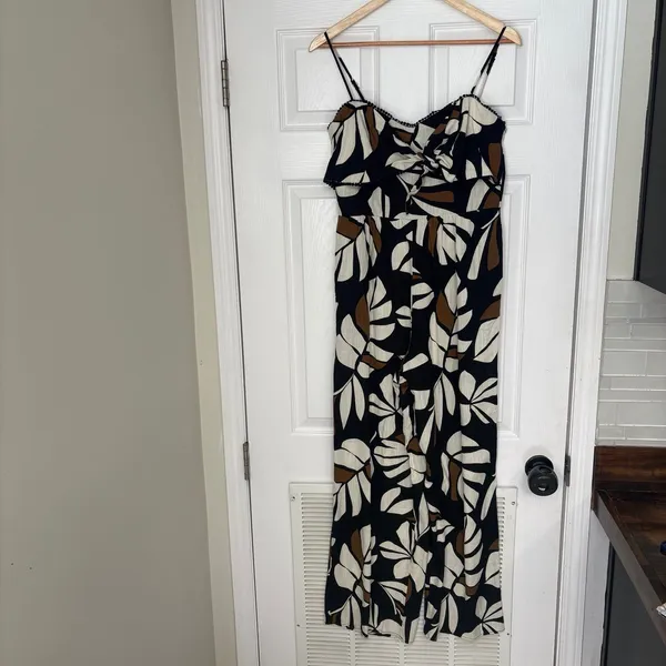 Audrey Parks X Francesca’s Brown And Black Floral‎ Jumpsuit Size Medium - Image 2