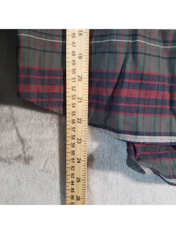 Madewell Plaid V-Neck Button Front Long Sleeve Cotton Blouse Size L - Image 6