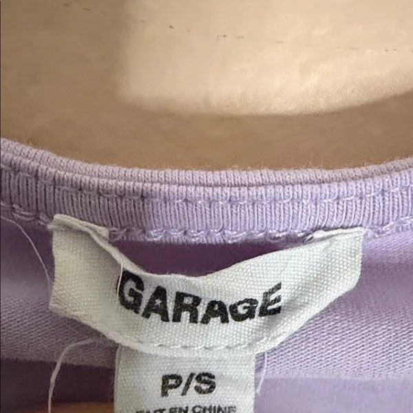 Garage Lilac Square Neck Crop Top - Image 2