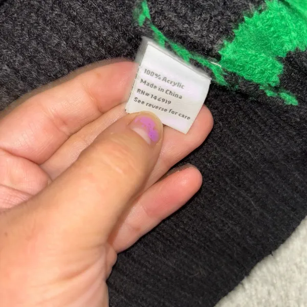 Nine West XS‎ Green And Black Knit Sweater - Image 3