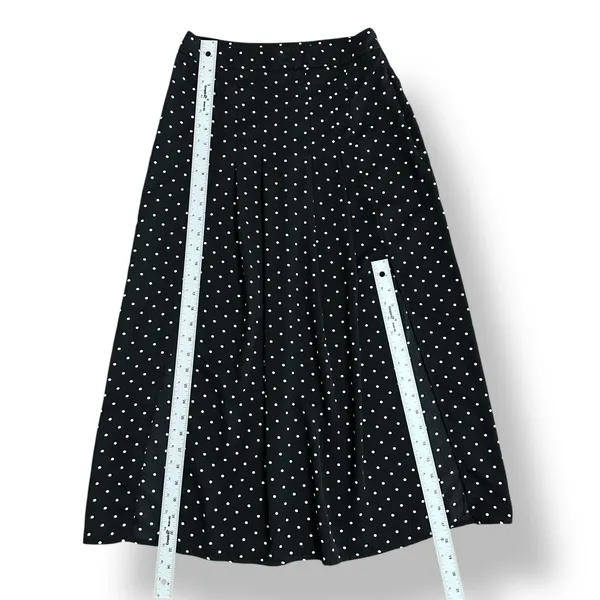 Nasty Gal Black White‎ Polka Dot Midi Skirt Size M nwot Vintage Style Flowy - Image 4