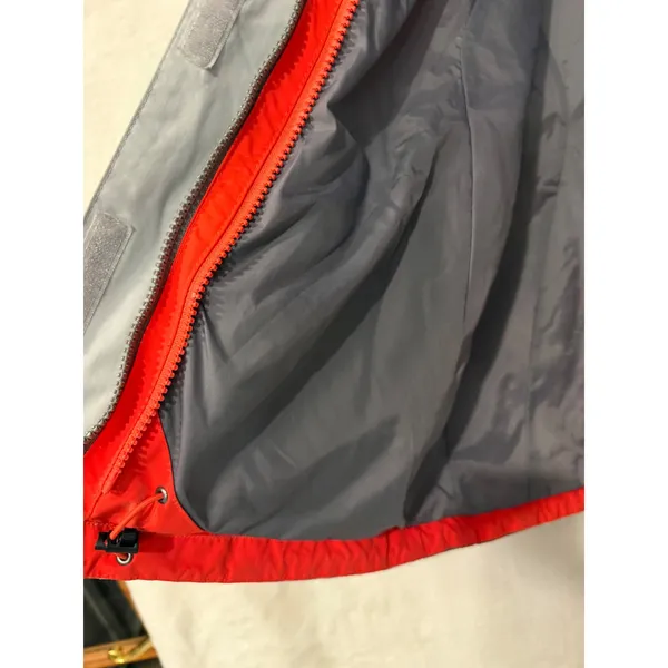 The North Face Womens Rain Jacket Size M Grey Red Colorblock Full Zip Shell A6FB - Image 5