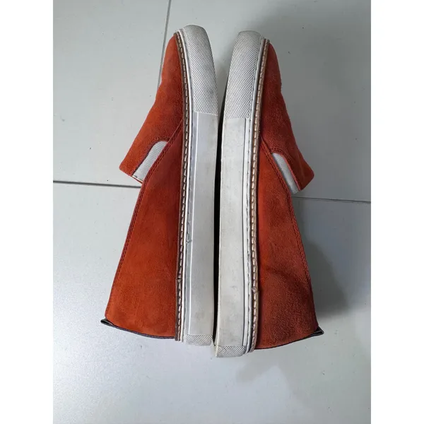 Johnston Murphy Slip On Shoes Womens 7.5 Orange Suede Travel‎ Comfort Minimalist - Image 6