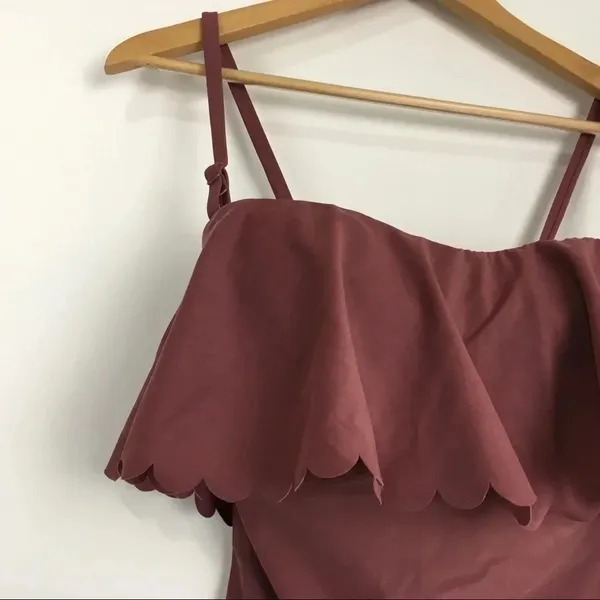 Kona Sol One Piece Ruffle Scalloped‎ Flounce Swimsuit - Image 2