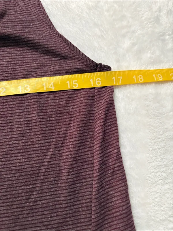 Tracksmith size medium Heathered Plum Stripe Racerback Training Tank Purple - Image 5