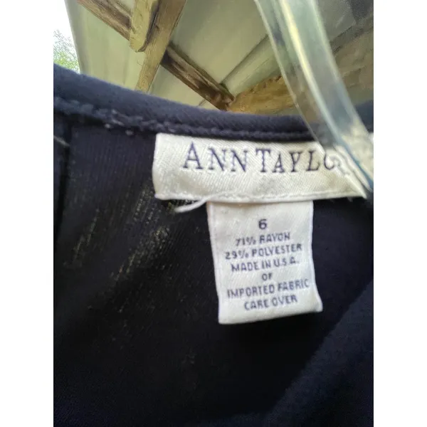 Ann Taylor black Short Sleeve Maxi Dress Keyhole Back Rayon‎ Blend Size 6 - Image 6