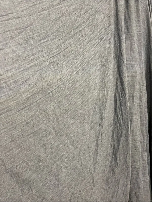 Flowing Gray Maxi Skirt with Elastic Waist - Image 3