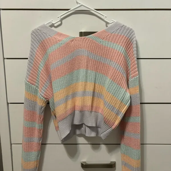 Jessica Simpson Pastel Stripe Cardigan NWT - Image 3