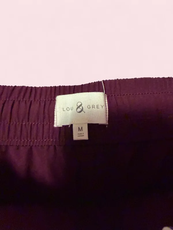Lou & Grey Maroon Athletic Shorts with Pinkish purple Drawstring - Image 3