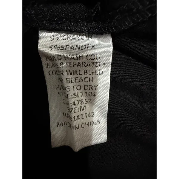 She & Sky Lounge‎ Midi Dress M Black Short Sleeve Scoop Neck A-Line T-Shirt Minimalist - Image 7