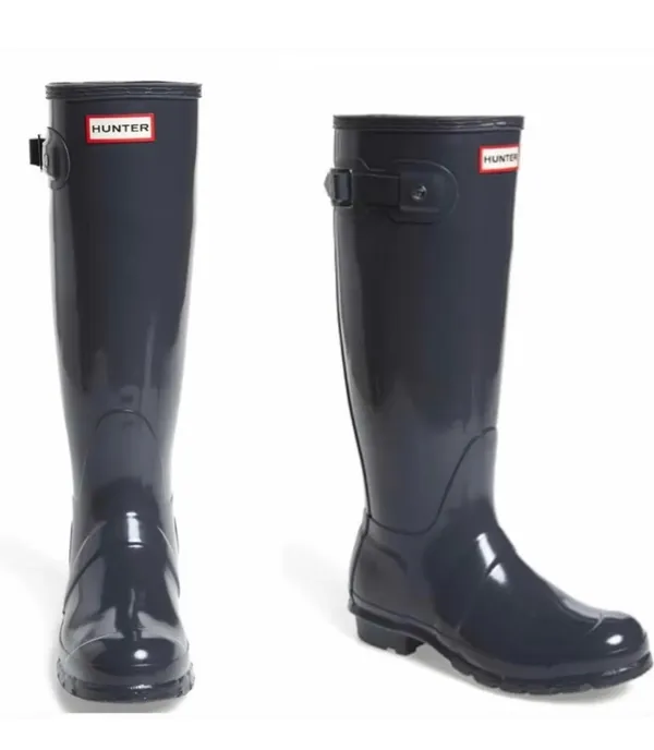 Hunter Rain Boots Tall Dark Grey - Image 4