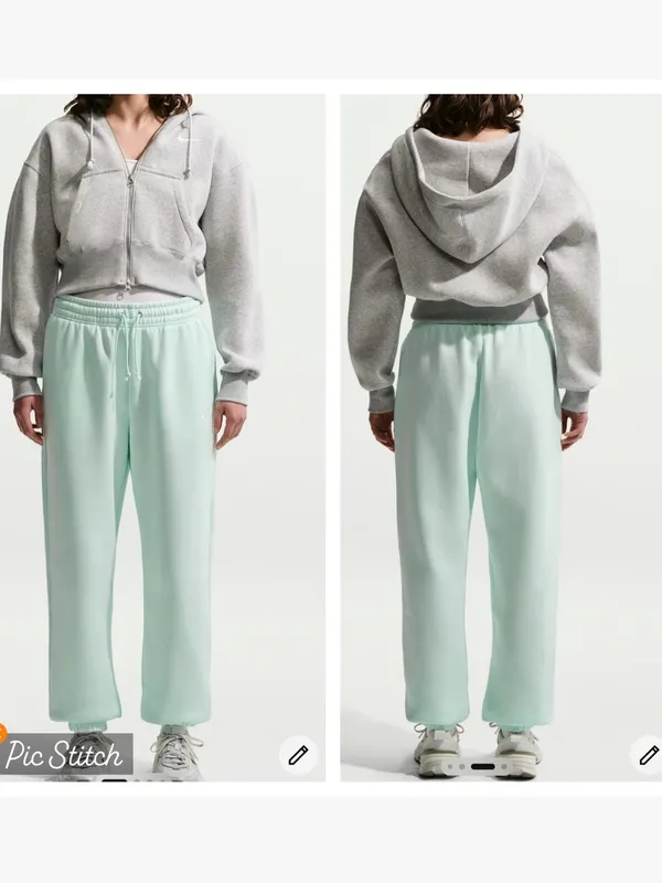Nike Standard Fit Taper Leg Sweatpants Light Mint - Image 2