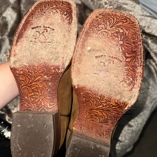 Dark Ranch Western Boots Brown Size 9.5 - Image 2